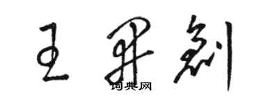 骆恒光王开创草书个性签名怎么写