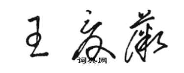 骆恒光王夏薇草书个性签名怎么写
