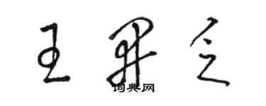 骆恒光王开乏草书个性签名怎么写