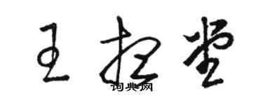 骆恒光王想堂草书个性签名怎么写