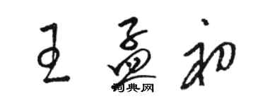 骆恒光王孟初草书个性签名怎么写