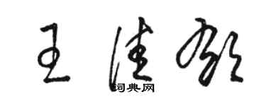 骆恒光王佳郁草书个性签名怎么写