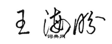 骆恒光王海盼草书个性签名怎么写