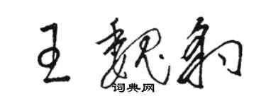 骆恒光王魏豹草书个性签名怎么写