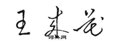 骆恒光王来花草书个性签名怎么写