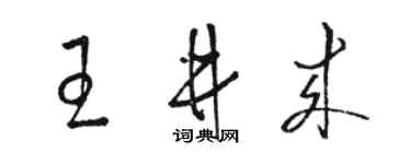 骆恒光王井来草书个性签名怎么写