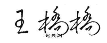 骆恒光王桥桥草书个性签名怎么写