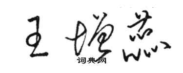 骆恒光王增蕊草书个性签名怎么写