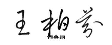 骆恒光王柏芬草书个性签名怎么写
