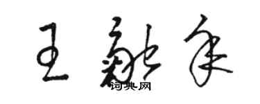 骆恒光王融年草书个性签名怎么写