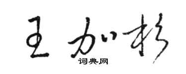 骆恒光王加杉草书个性签名怎么写