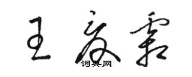 骆恒光王夏霜草书个性签名怎么写