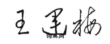 骆恒光王运梅草书个性签名怎么写