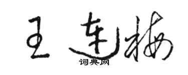 骆恒光王连梅草书个性签名怎么写