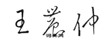 骆恒光王农仲草书个性签名怎么写