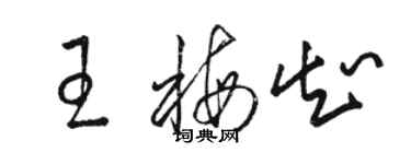 骆恒光王梅知草书个性签名怎么写