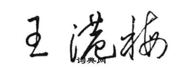骆恒光王港梅草书个性签名怎么写