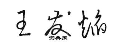 骆恒光王发焰草书个性签名怎么写
