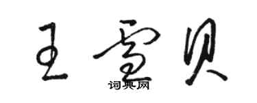 骆恒光王雪贝草书个性签名怎么写