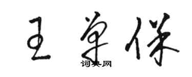 骆恒光王单保草书个性签名怎么写