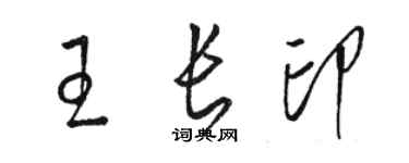 骆恒光王长印草书个性签名怎么写