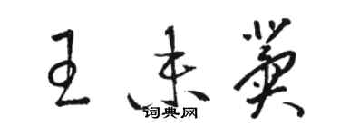 骆恒光王未冀草书个性签名怎么写