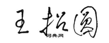 骆恒光王招圆草书个性签名怎么写