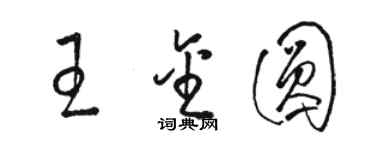 骆恒光王金圆草书个性签名怎么写