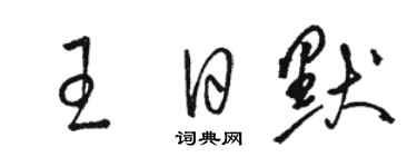 骆恒光王日默草书个性签名怎么写