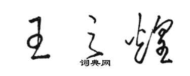 骆恒光王之煌草书个性签名怎么写