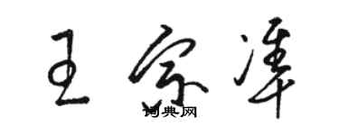 骆恒光王宗准草书个性签名怎么写