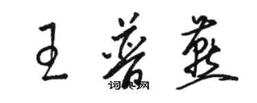 骆恒光王普燕草书个性签名怎么写