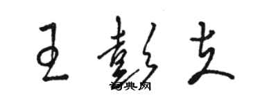 骆恒光王彭夫草书个性签名怎么写