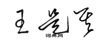 骆恒光王是其草书个性签名怎么写