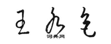 骆恒光王水色草书个性签名怎么写