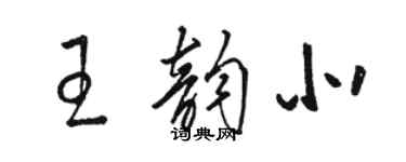 骆恒光王韵北草书个性签名怎么写