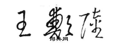 骆恒光王郑陆草书个性签名怎么写