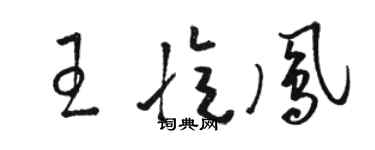 骆恒光王忆凤草书个性签名怎么写