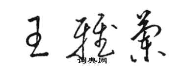骆恒光王雅兰草书个性签名怎么写
