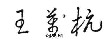 骆恒光王万杭草书个性签名怎么写