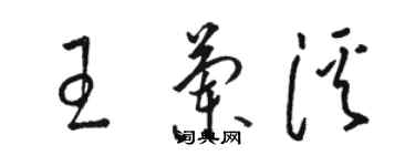 骆恒光王兰溪草书个性签名怎么写