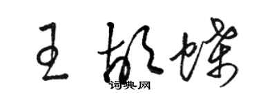 骆恒光王胡蝶草书个性签名怎么写