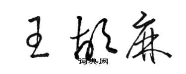 骆恒光王胡麻草书个性签名怎么写