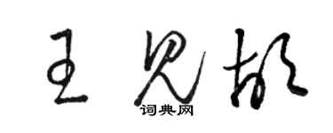 骆恒光王见胡草书个性签名怎么写