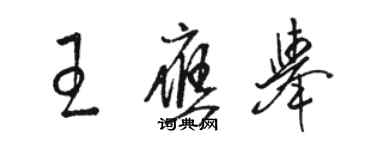 骆恒光王应举草书个性签名怎么写