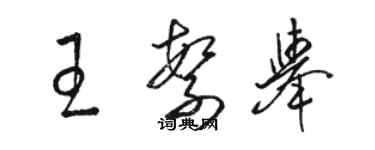 骆恒光王繁举草书个性签名怎么写