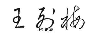 骆恒光王列梅草书个性签名怎么写