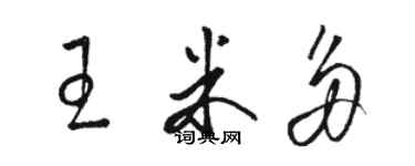 骆恒光王米多草书个性签名怎么写