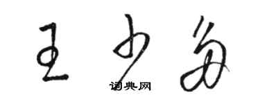 骆恒光王少多草书个性签名怎么写