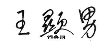骆恒光王显男草书个性签名怎么写